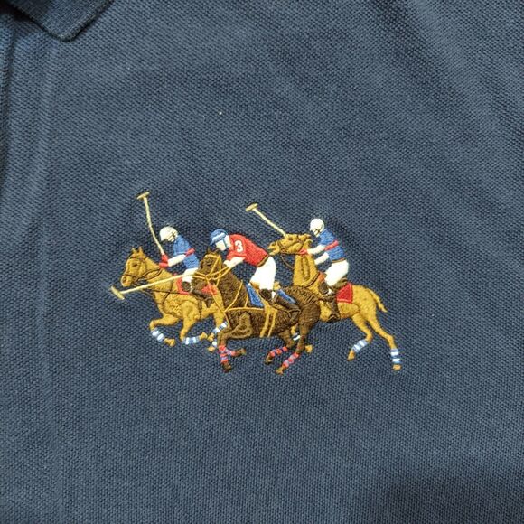 Polo Ralph Lauren Men's XXL Blue Label 3 Red Polo Players Pony Horses - Picture 2 of 7